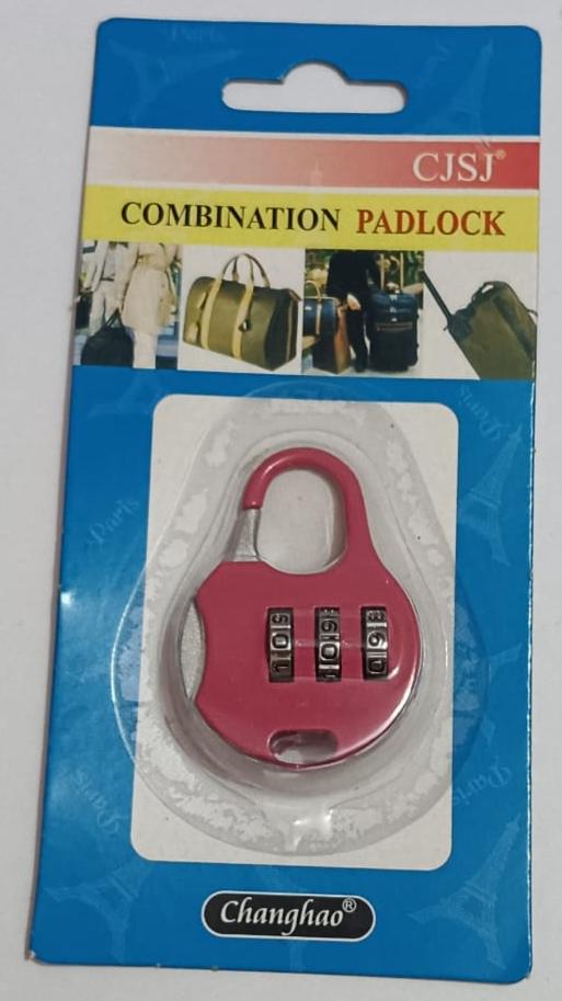 Small 3 Piece Combination Pad Lock Set for Enhanced Security