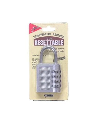 4-Digit Medium Combination Pad Lock for Security